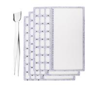 Set di 4 tappetini per perline con tenaglie antiruggine e telaio in centimetri, per gioielli artigianali, materiali trasportabili, strumenti per la creazione di gioielli