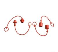 Set di 4 tappi antipolvere per accoppiamento idraulico per ISO7241-A Serie 1/4 3/8 1/2 3/4 1 pollici in gomma rossa maschio e femmina coperture compatibili con sistemi idraulici in (3/4")