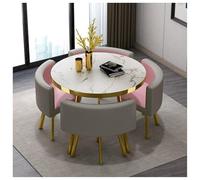 Set di 4 tavoli rotondi multiuso per conferenze, ufficio, reception, club, cucina, sala da pranzo, cucina, 89,9 cm