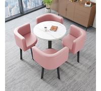 Set di 4 tavoli rotondi per cucina, sala da pranzo, ufficio, balcone, caffè, conferenze, reception, negoziazione e sedie, perfetto per balcone (opzioni di colore)