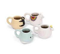 Set di 4 tazze "Animal Espresso Mug" (4 - Lama, licorne, narval e parese)