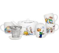 Set di 4 tazze con teiera Könitz Asterix (il tè è pronto!)