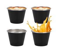 Set di 4 tazze da caffè in acciaio inox | Tazze da vino portatili da esterno | 50 ml tazza da caffè da viaggio con borsa per il trasporto in rete per uomo e donna