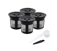 Set di 4 tazze da caffè riutilizzabili progettate per un flusso d'acqua ottimale attraverso il terreno in qualsiasi modello di birraio