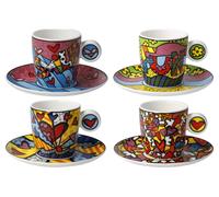 Set Di 4 Tazze Da Espresso ROMERO BRITTO Pop Art Goebel Porcellana WA