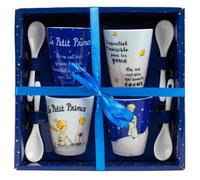 Set di 4 tazze e cucchiaini Enesco Il Piccolo Principe (Rosa, Pianeta)