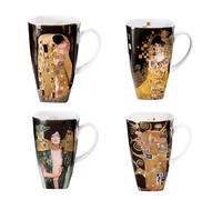 Set Di 4 Tazze Gustav Klimt, Tazze Tutti I Motivi Per 450ml Porcellana Goebel
