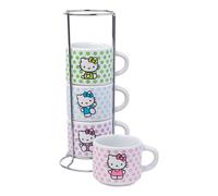 Set Di 4 Tazze Impilabili Con Pois Hello Kitty Di Sanrio 3oz