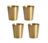 Set di 4 tazze impilabili in acciaio inossidabile con isolamento a doppia parete impilabile Drinkware tazze da caffè per ristoranti piccoli bicchieri in metallo