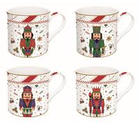 Set Di 4 Tazze NUTCRACKER Nussknacker TWIST Da 300Ml In GB Easy Life