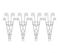 Set di 4 telai per piante da esterno in metallo progettati per sostenere piante rampicanti in giardini e terrazze per una migliore struttura e crescita delle piante