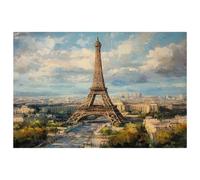 Set di 4 tovagliette alla Torre di Parigi, resistenti al calore, lavabili, in tessuto Oxford, decorazione per la casa e la cucina, facili da pulire
