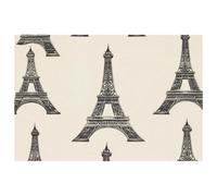 Set di 4 tovagliette con motivo Torre Eiffel Parigi, resistenti al calore, lavabili, in tessuto Oxford, decorazione per la casa e la cucina, facili da pulire