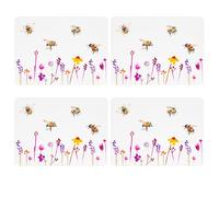 Set Di 4 Tovagliette con Sughero Indietro Busy Bees Design a Cura Jennifer Rosa