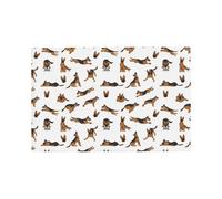Set di 4 tovagliette da tavola in finto lino, resistenti al calore, doppie, 30,5 x 45,7 cm, motivo: pastore tedesco n. 1009, tovagliette lavabili per interni ed esterni, per sala da pranzo, cucina