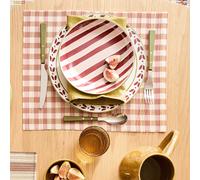 Set di 4 tovagliette in bambù a quadretti, PAOLI Beige TU