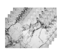 Set di 4 tovagliette in marmo grigio, lavabili, antiscivolo, resistenti al calore, per cucina, sala da pranzo, tavolo, decorazione 45,7 x 30,5 cm