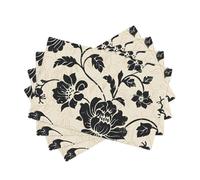 Set di 4 tovagliette in stile bohémien per tavolo da pranzo, 30 x 45 cm, decorazione estiva stagionale per le vacanze, vintage, lavabili