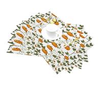 Set di 4 tovagliette in vinile per tavoli da pranzo, resistenti al calore, lavabili e lavabili, in PVC, per tavoli da pranzo