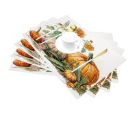 Set di 4 tovagliette in vinile per tavoli da pranzo, resistenti al calore, lavabili, lavabili e lavabili