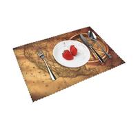 Set di 4 tovagliette isolate con scritta "Law of the Compass Navigation" (lingua italiana non garantita)