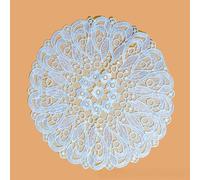 Set di 4 tovagliette ricamate, 35 x 35 cm, con ricamo francese, sottobicchiere, tovaglia, rotondo, vuoto, tovagliette in stile nazionale, ornamenti, stile 4