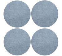 Set di 4 tovagliette rotonde impermeabili in finta pelle, per l'eleganza di tutti i giorni (blu)