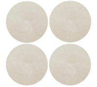 Set di 4 tovagliette rotonde impermeabili in finta pelle, per l'eleganza quotidiana (beige)