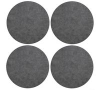 Set di 4 tovagliette rotonde impermeabili in finta pelle, per l'eleganza quotidiana (grigio scuro)