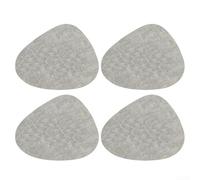 Set di 4 tovagliette rotonde in PVC, diametro 45 cm, antiscivolo, lavabili, resistenti al calore fino a 100 °C, decorative per tavolo da pranzo per tutti i giorni (beige grigio)