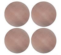 Set di 4 tovagliette rotonde in PVC, resistenti al calore e di facile manutenzione, perfette per l'uso quotidiano (marrone)