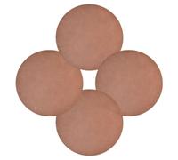 Set di 4 tovagliette rotonde per tavolo da pranzo in pelle marrone resistente al calore, tappetino da cucina arancione arte per feste decorazione della casa lavabile