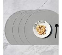 Set di 4 Tovagliette Spesso in silicone per Bambini Anti-Scivolo Impermeabile