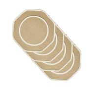 Set di 4 tovagliette vintage in fibra naturale, resistenti al calore, facili da pulire, tovaglietta per casa, ristorante, piccolo spazio, essenziale