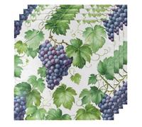 Set di 4 tovaglioli in tessuto d'uva, lavabili, grandi, morbidi, riutilizzabili, per feste, eventi, matrimoni, 50 x 50 cm, qualità hotel
