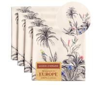 Set di 4 tovaglioli, motivo Amazonia, 100% cotone, morbidi e confortevoli, perfetti per cene in famiglia, matrimoni, cocktail, cucina, casa, Giorno del Ringraziamento e Natale (45 cm x 45 cm)