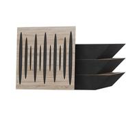 Set di 4 trappole acustiche angolari per bassi | 50x50x10cm| Trattamento acustico per studi di registrazione | Assorbimento, diffusione e riflessione | [x4 PULSE-100mm | Sonoma]