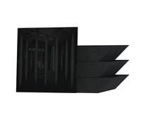 Set di 4 trappole acustiche angolari per bassi | 50x50x10cm| Trattamento acustico per studi di registrazione | Assorbimento, diffusione e riflessione | [x4 PULSE-100mm | Plastica nera lucida]