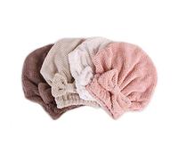 Set di 4 turbanti per doccia a forma di fiocco, resistenti e assorbenti, per bagno termale e nuoto