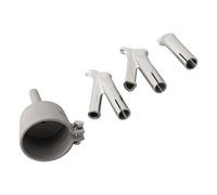 Set di 4 ugelli per saldatura in vinile per fogli di plastica in PVC, punte per saldatura ad aria calda da 5 mm, con ugelli rotondi, triangolari e di fissaggio, materiale in lega compatibile con (35