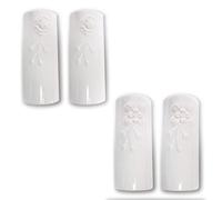 Set di 4 umidificatori in ceramica ORCHIDEE piatto per il fissaggio al radiatore, riscaldamento evaporatore, diffusore da parete 331 a1680