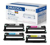 Set di 4 unità tamburo DR-223CL, compatibili NUC di ricambio per tamburo Brother DR223CL con stampante MFC-l3710CW l3770CDW l3750CDW HL-l3210CDW l3290CDW l3270CDW (1 nero, 1 ciano, 1 magenta, 1