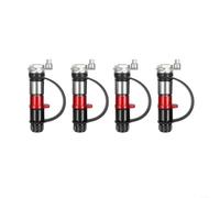 Set di 4 valvole di sgonfiaggio automatiche per pneumatici, in lega di alluminio, a sgancio rapido, 15 secondi, per fuoristrada, sabbia, neve, deserto, guida, rosso, nero