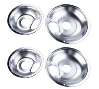 Set di 4 vaschette da cucina per fornello antigoccia, 15,2 cm e 20,3 cm, WB31T10010, WB31T10011, adatte per Kenmore Range