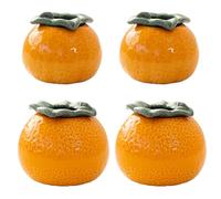 Set di 4 Vasi in Ceramica Arancione, Vasi da Fiori a Forma di Frutta Piccola, Vasi Decorativi per Boccioli, Vasi per Piante Grasse, Vasi per Fioriere Carini per Piante da Interno, Decorazioni(Arancia)