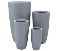 Set di 4 vasi Orchidea in Fibra di argilla Grigio