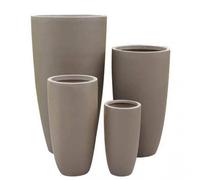 Set di 4 vasi Orchidea in Fibra di argilla Marrone