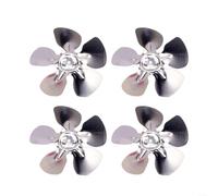 Set di 4 ventole di raffreddamento in alluminio per frigoriferi, stile asciugacapelli sollevato lato destro per un flusso d'aria superiore nei sistemi di conservazione frigorifera, compatibile con