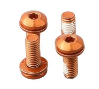 Set di 4 viti M5 x 12 in acciaio legato per tenere saldamente le gabbie portabottiglie della bici (arancione)