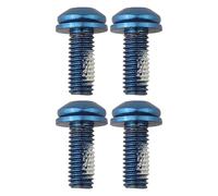 Set di 4 viti M5 x 12 in acciaio legato per tenere saldamente le gabbie portabottiglie della bici (blu)